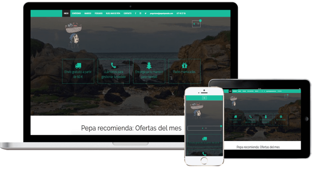 Página web marisco y pescado